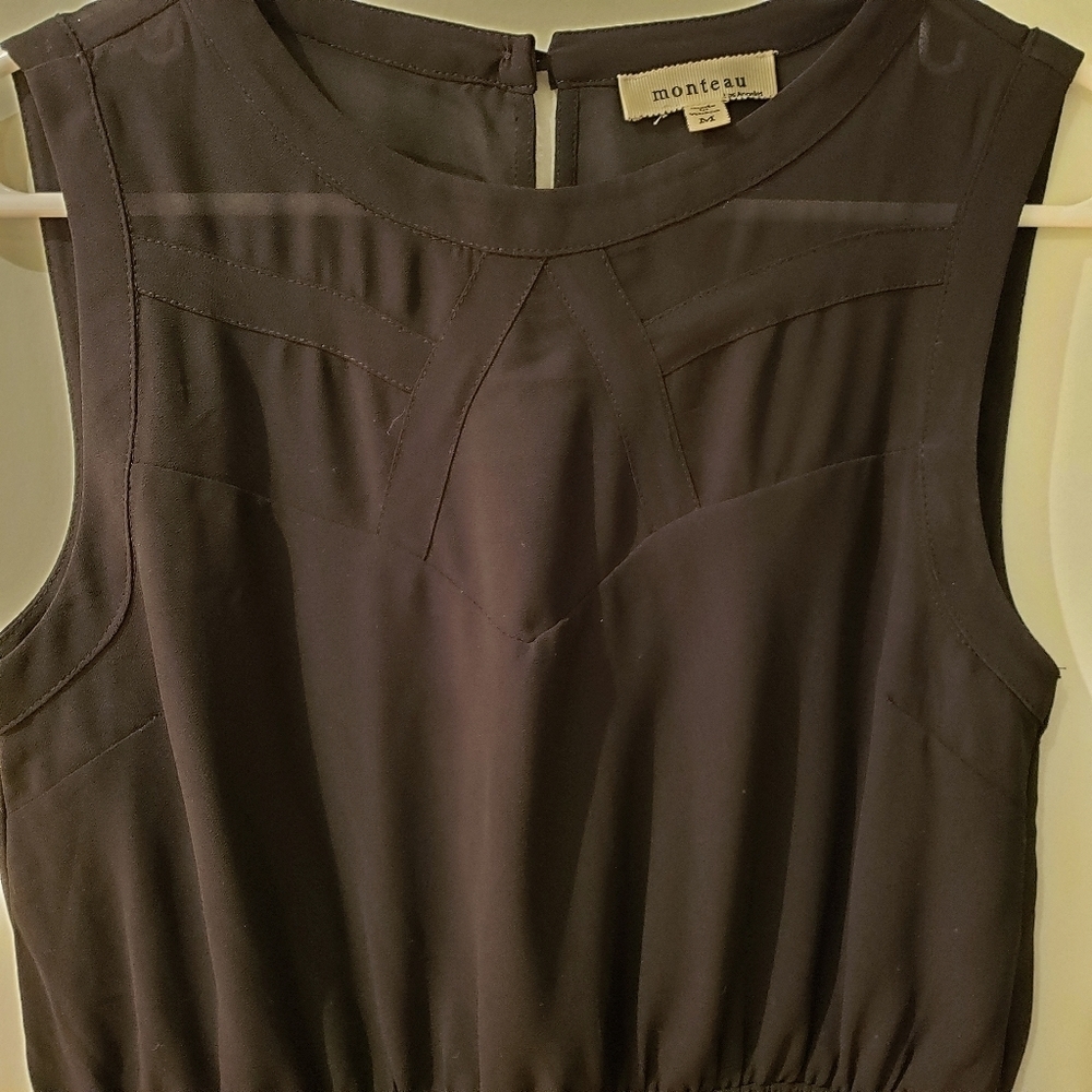 Monteau Black Sleeveless Dress - Picture 3 of 7